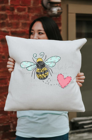 Bee Kind or Bee Quiet Square Pillow - Pillow