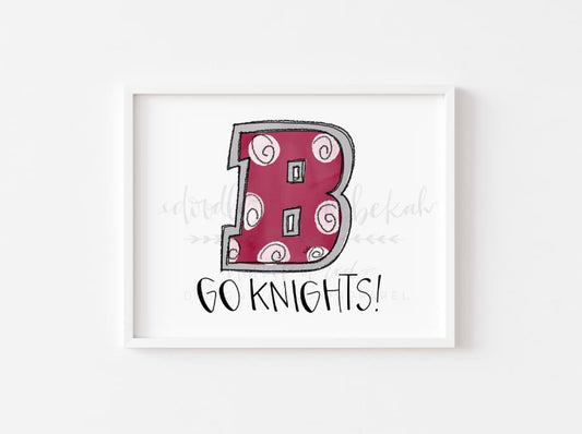 Bellarmine ’B’ 8x10 Print - Print