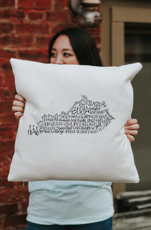 Berea KY Word Art Square Pillow - Pillow