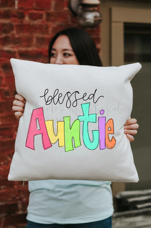 Blessed Auntie Square Pillow - Pillow