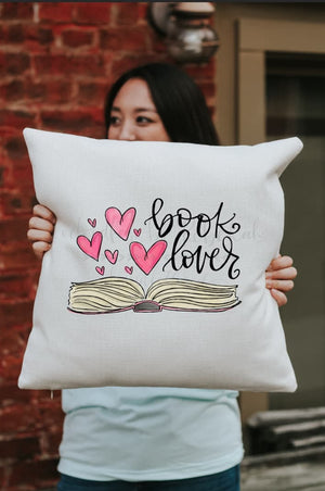 Book Lover Square Pillow - Pillow