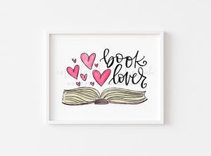 Book Lover 8x10 Print - Print