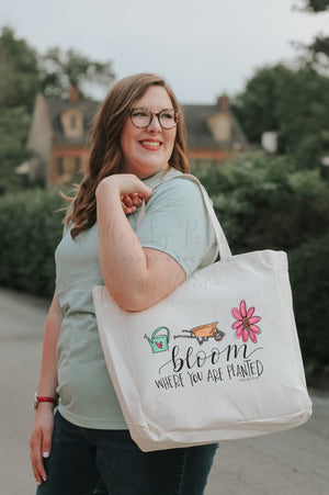 Bloom Where You Are Planted Tote - Tote
