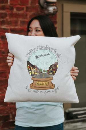 Bloomfield Snow Globe Square Pillow - Pillow