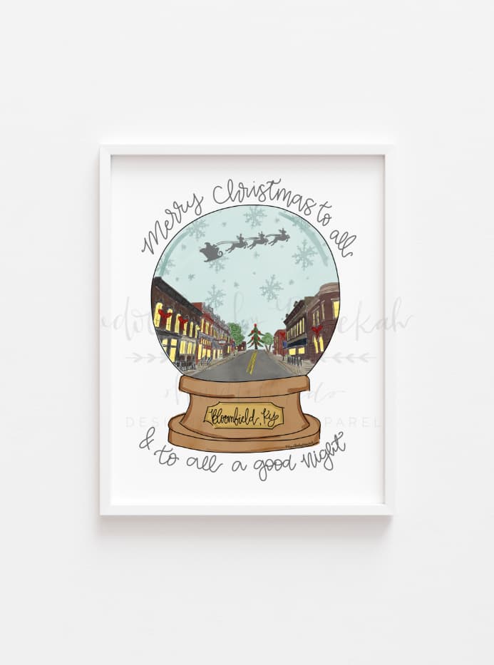 Bloomfield Snow Globe 8x10 Print - Print