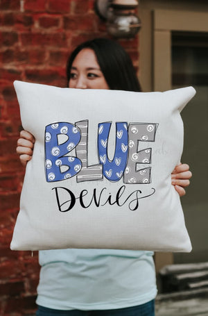 Blue Devils Square Pillow - Pillow