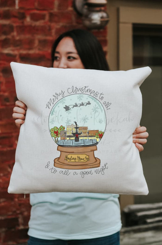 Bowling Green KY Snow Globe Square Pillow - Pillow