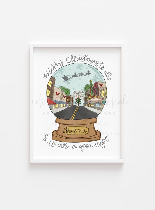 Bristol TN/VA Snow Globe 8x10 Print - Print