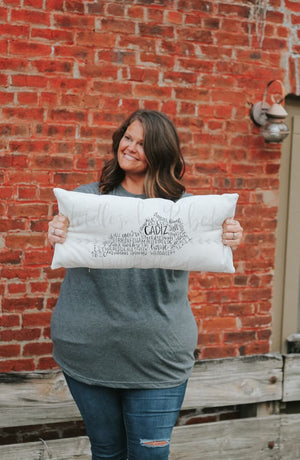 Cadiz KY Word Art Lumbar Pillow - Pillow