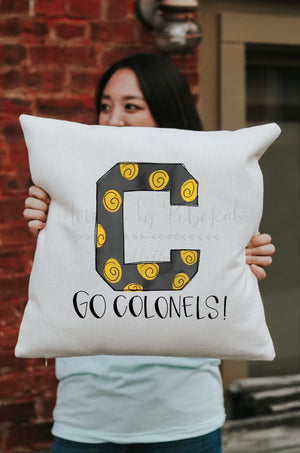 Centre College ’C’ Square Pillow - Pillow