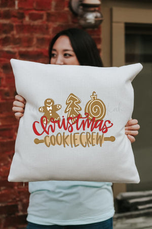 Christmas Cookie Crew Square Pillow - Pillow
