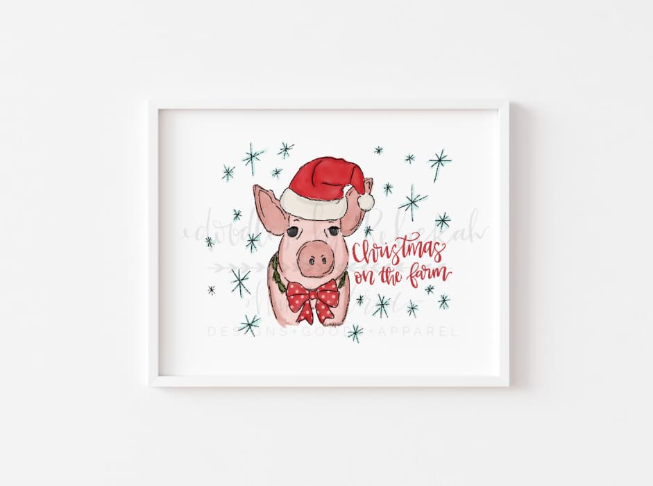 Christmas On The Farm 8x10 Print - Print