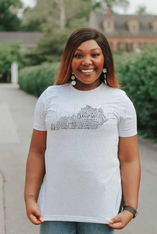 Columbia KY Word Art Shirt - Tees