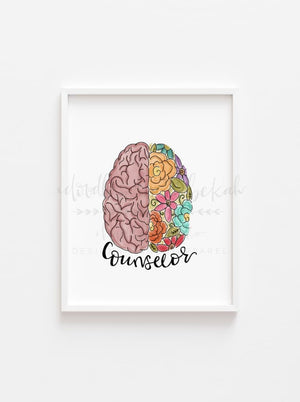 Counselor Brain 8x10 Print - Print
