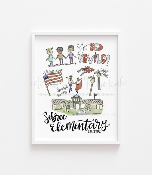 Sebree Elementary 16x20 Poster - Print