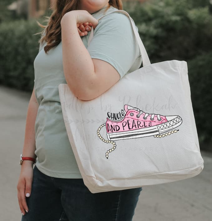 Chucks and Pearls Tote - Tote