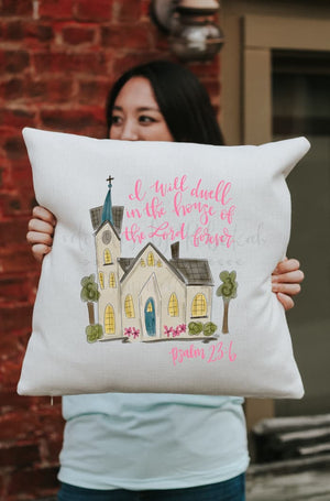 Dwell in the House Square Pillow - Pillow