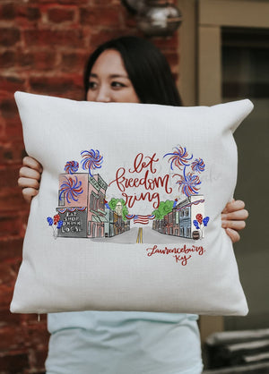 Let Freedom Ring - Lawrenceburg KY Square Pillow - Pillow
