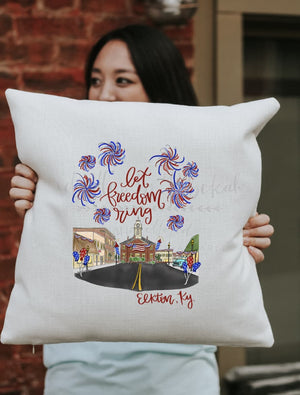 Let Freedom Ring - Elkton KY Square Pillow - Pillow