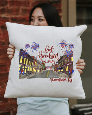 Let Freedom Ring - Bloomfield KY Square Pillow - Pillow