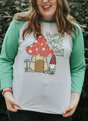 Gnome Worry Be Happy - Tees