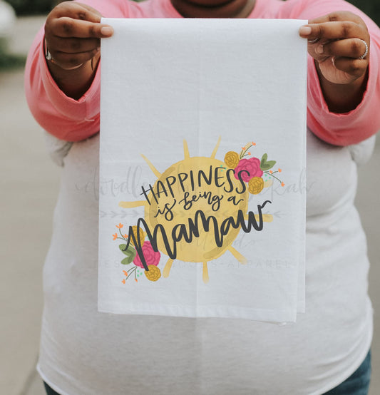 Happiness is being a *custom name* Tea Towel - Tea Towels