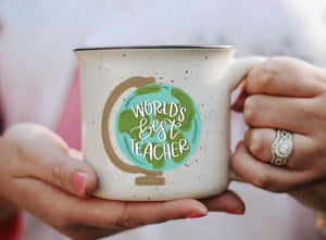 World’s Best Teacher Globe Mug - Coffee