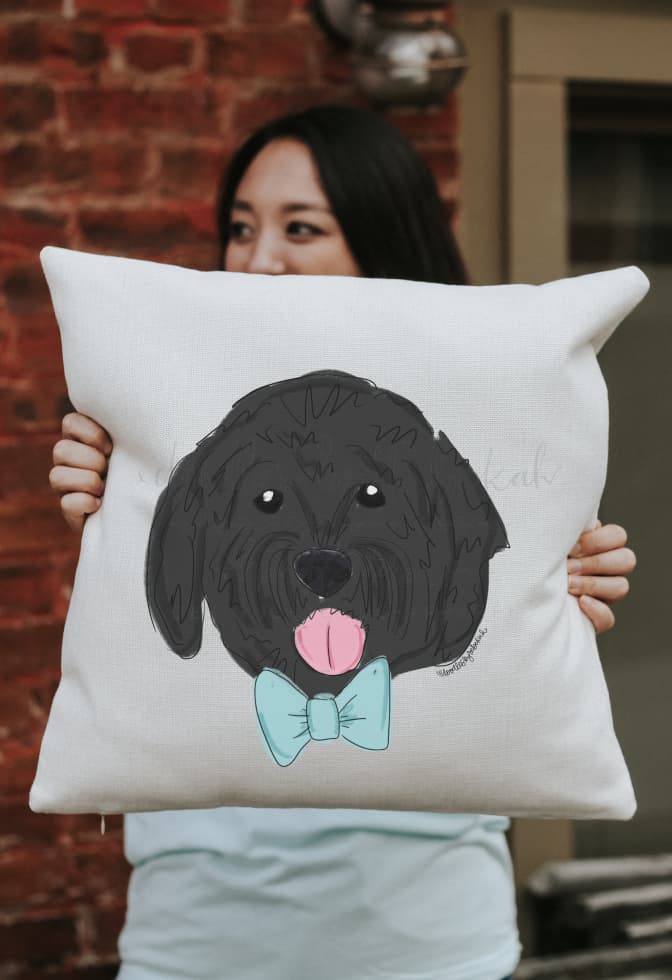 Golden Doodle Square Pillow - Pillow