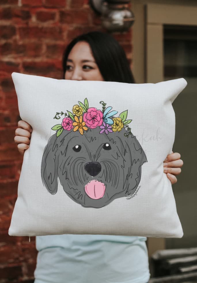 Golden Doodle Square Pillow - Pillow