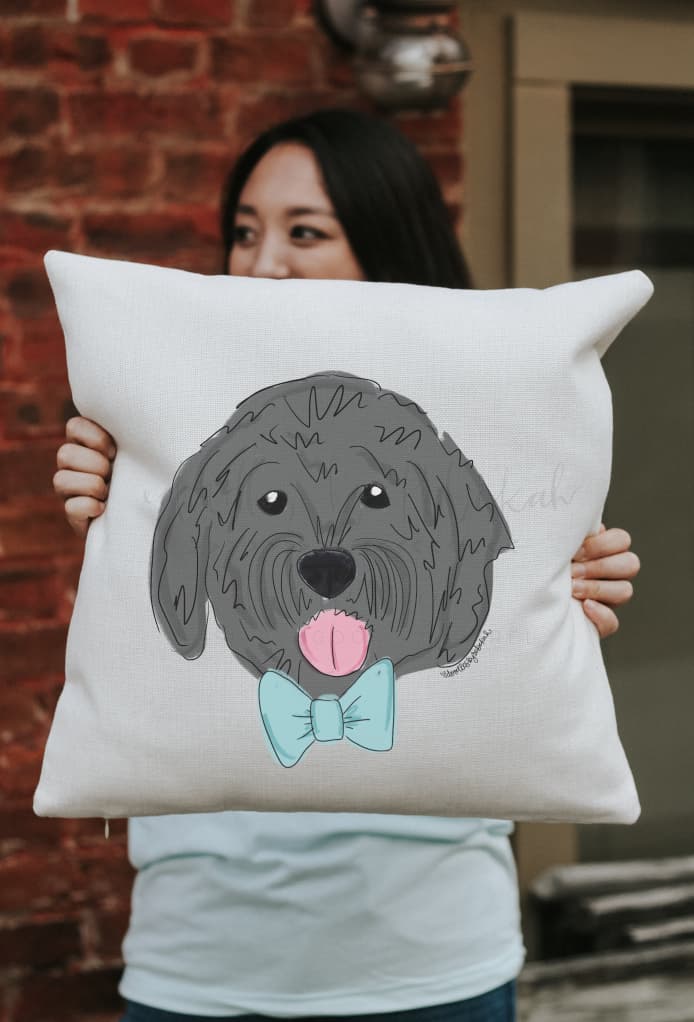 Golden Doodle Square Pillow - Pillow