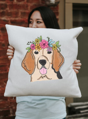 Beagle Square Pillow - Pillow
