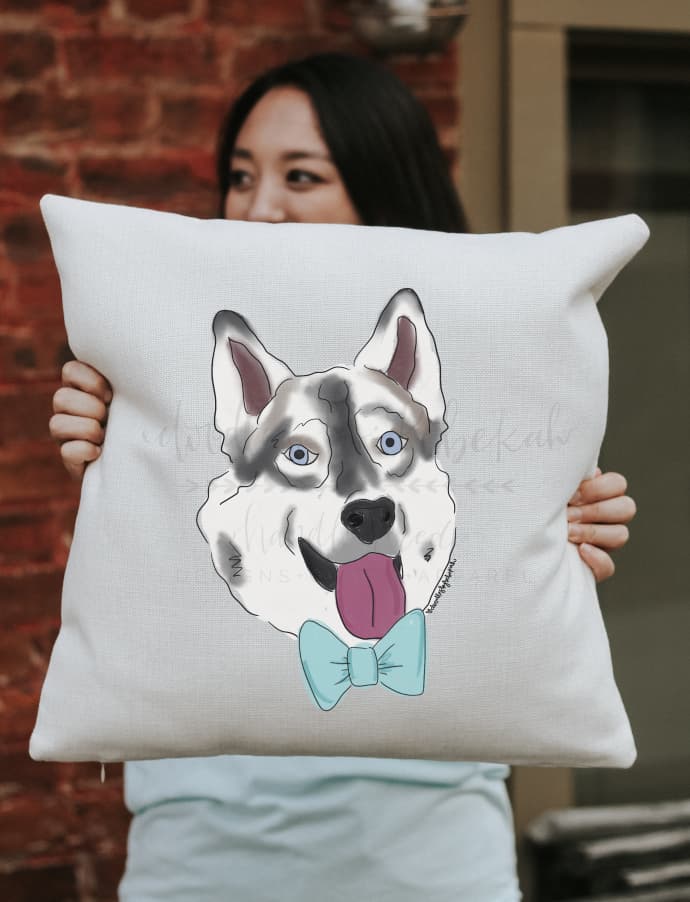 Huskie Square Pillow - Pillow