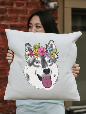 Huskie Square Pillow - Pillow