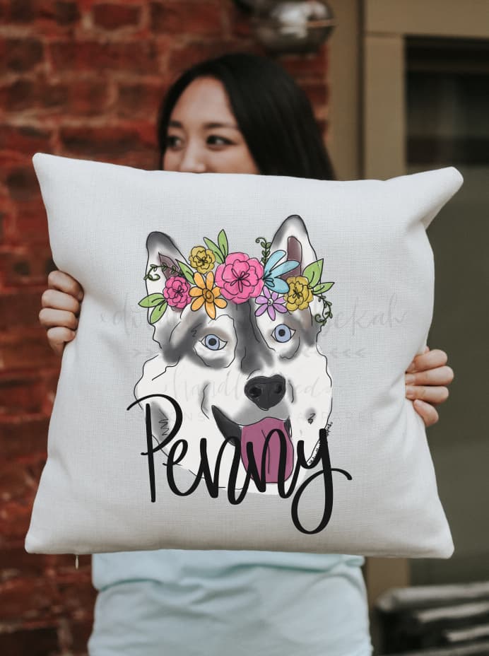 Huskie Square Pillow - Pillow