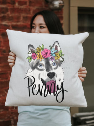 Huskie Square Pillow - Pillow