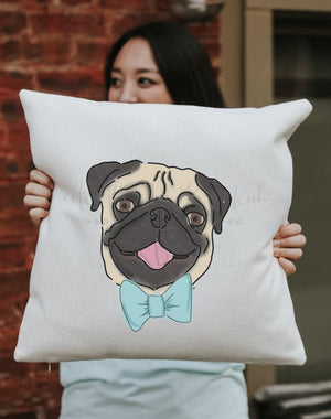 Pug Square Pillow - Pillow