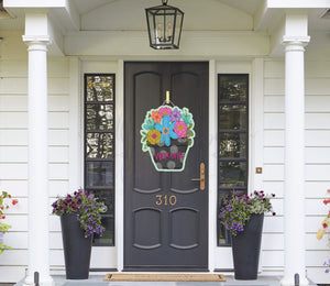 Welcome Flower Pot Doorhanger/Topper/Attachment - Door Hanger