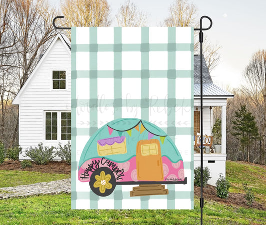 Happy Camper Garden Flag - Garden Flag