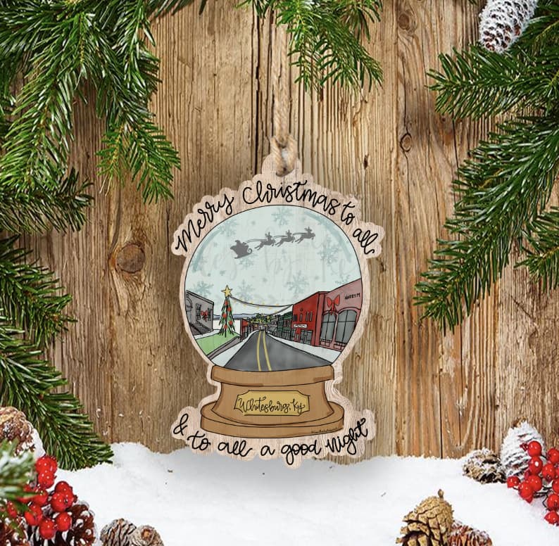 Custom Town Snowglobe Ornament *MULTIPLE TOWNS!* - Ornaments