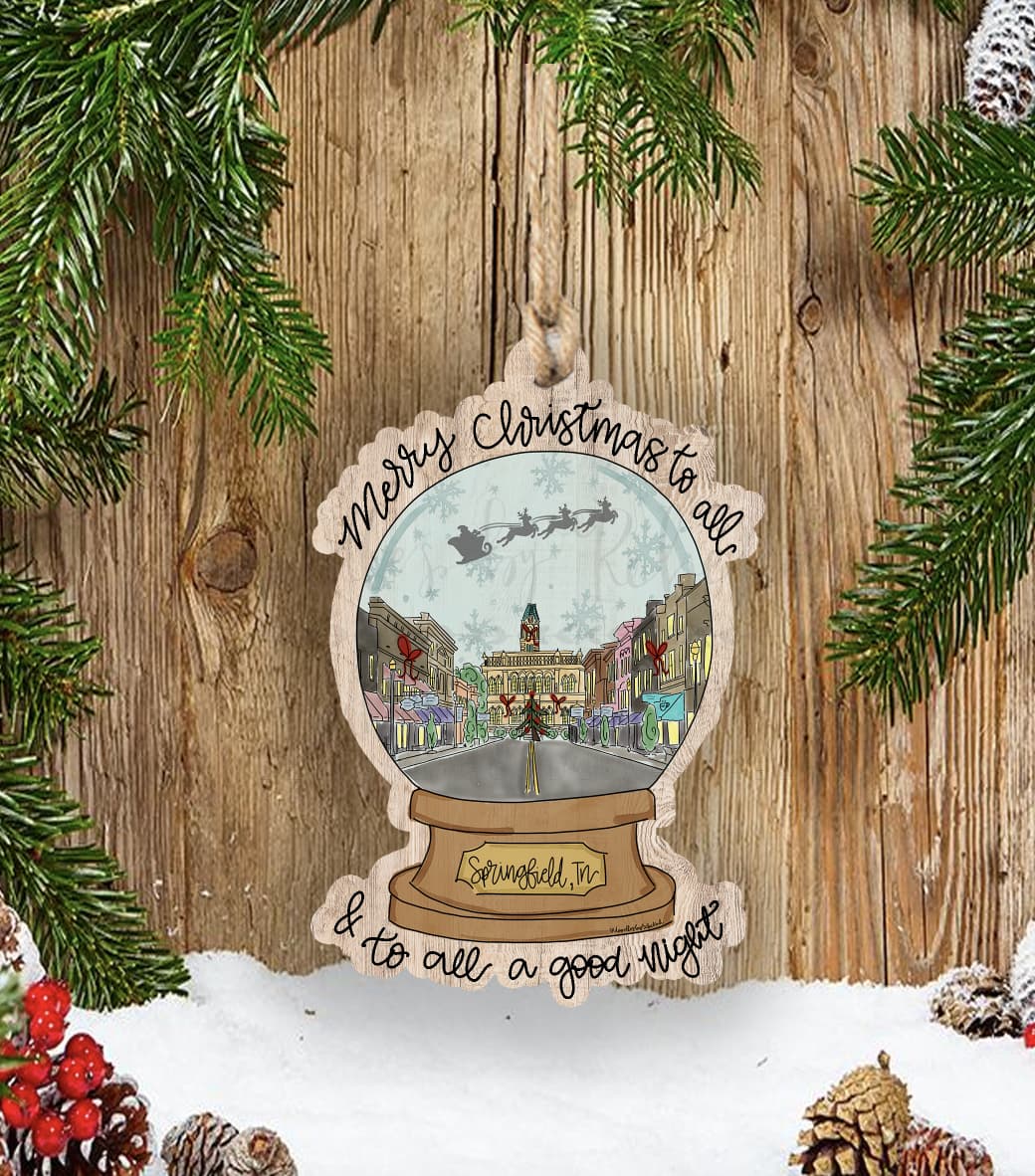 Custom Town Snowglobe Ornament *MULTIPLE TOWNS!* - Ornaments