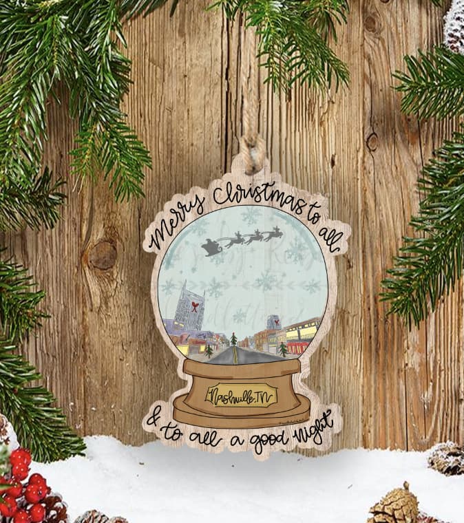 Custom Town Snowglobe Ornament *MULTIPLE TOWNS!* - Ornaments