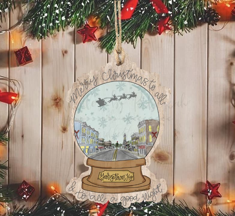 Custom Town Snowglobe Ornament *MULTIPLE TOWNS!* - Ornaments