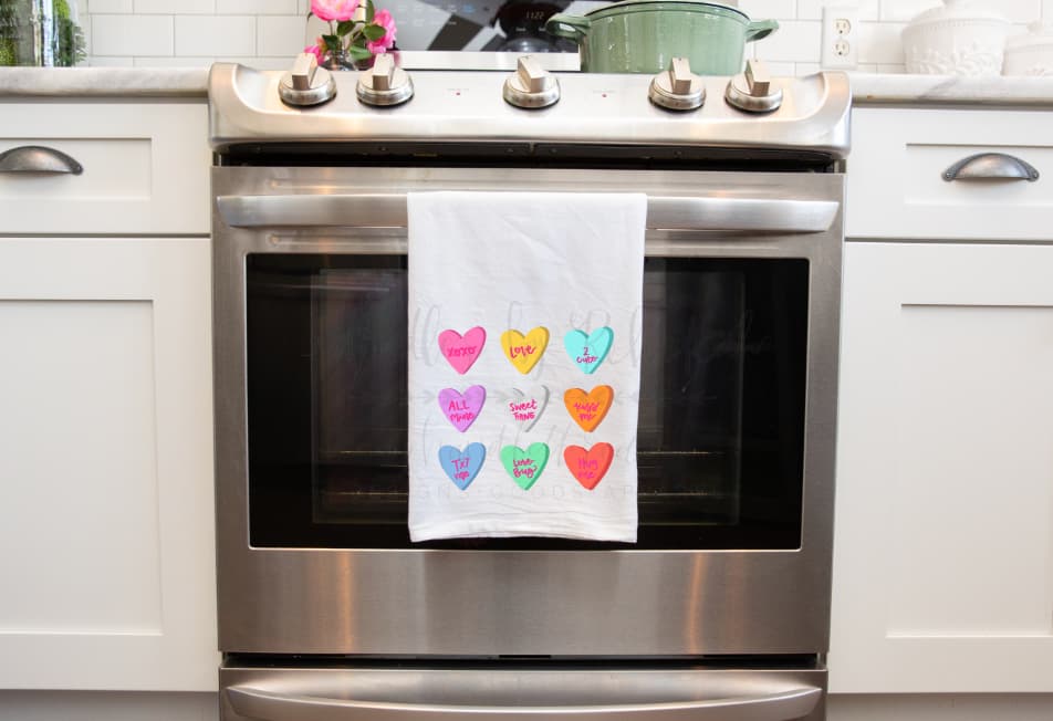 Conversation Hearts Tea Towel - Tea Towels