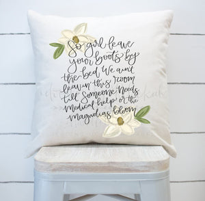Cover Me Up (Magnolias Added) Square Pillow - Pillow