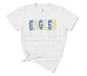 Eagles- Blue & Yellow - Tees