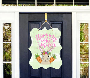 Hopping Into Spring Doorhanger/Topper/Attachment - Door Hanger