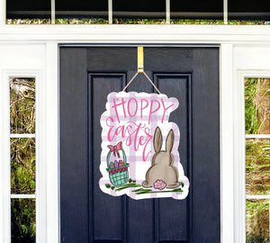 Hoppy Easter (Bunny) Doorhanger/Topper/Attachment - Door Hanger