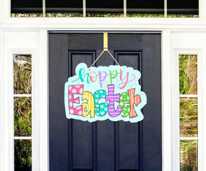 Hoppy Easter Doorhanger/Topper/Attachment - Door Hanger