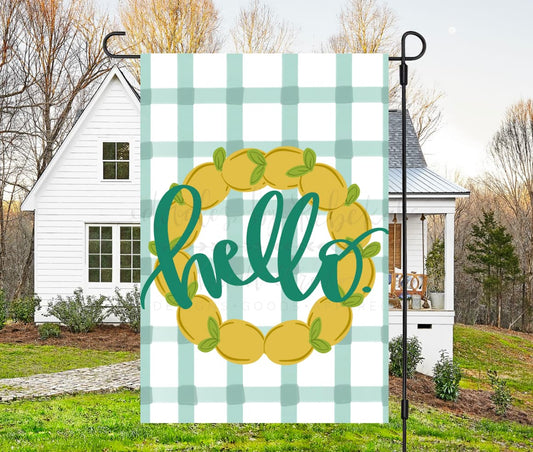 Hello Lemons Garden Flag - Garden Flag