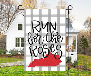 Run For The Roses Garden Flag - Garden Flag